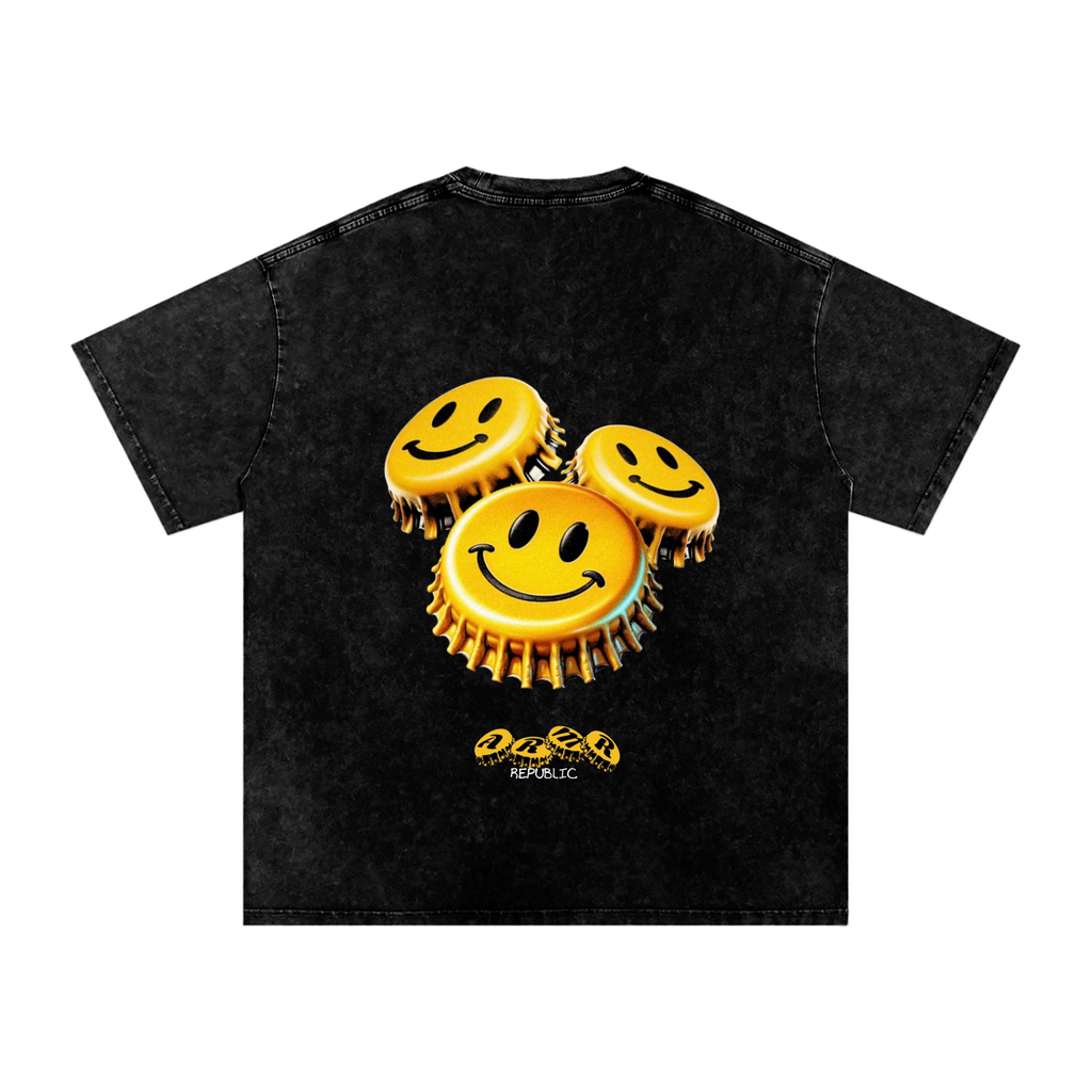 Snow Washed Oversized Cotton T-Shirt