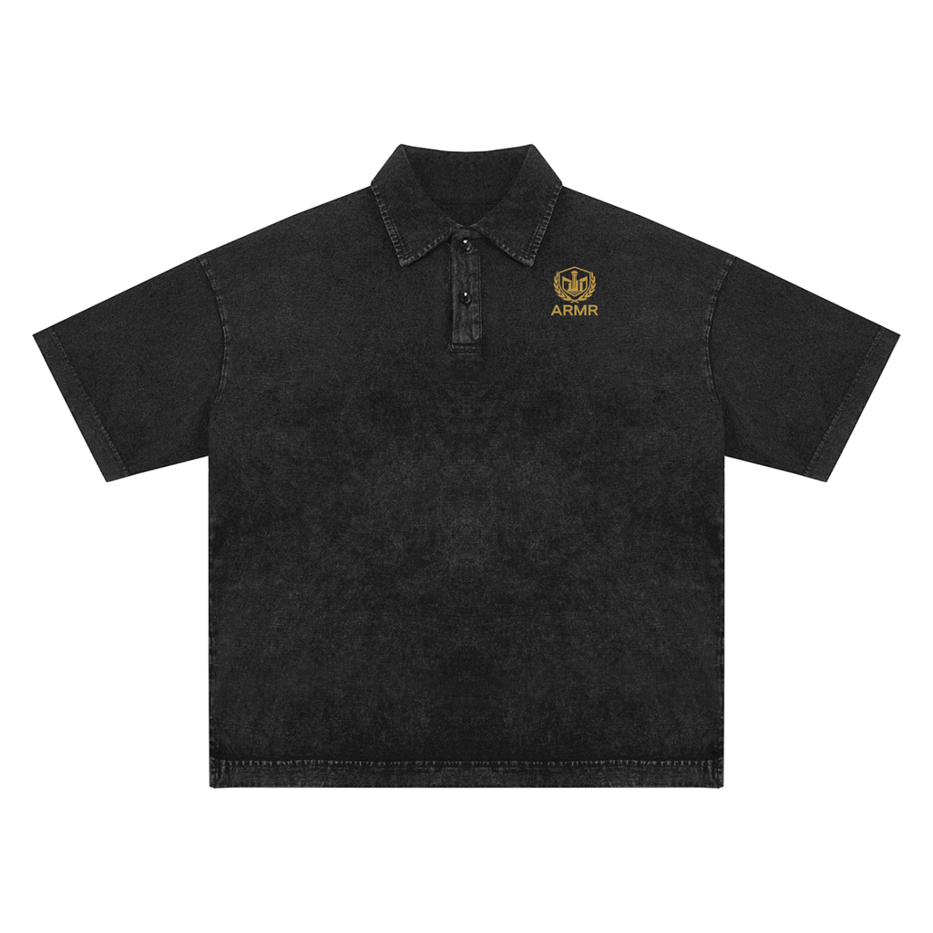 Heavyweight Snow-Washed Polo T-Shirt