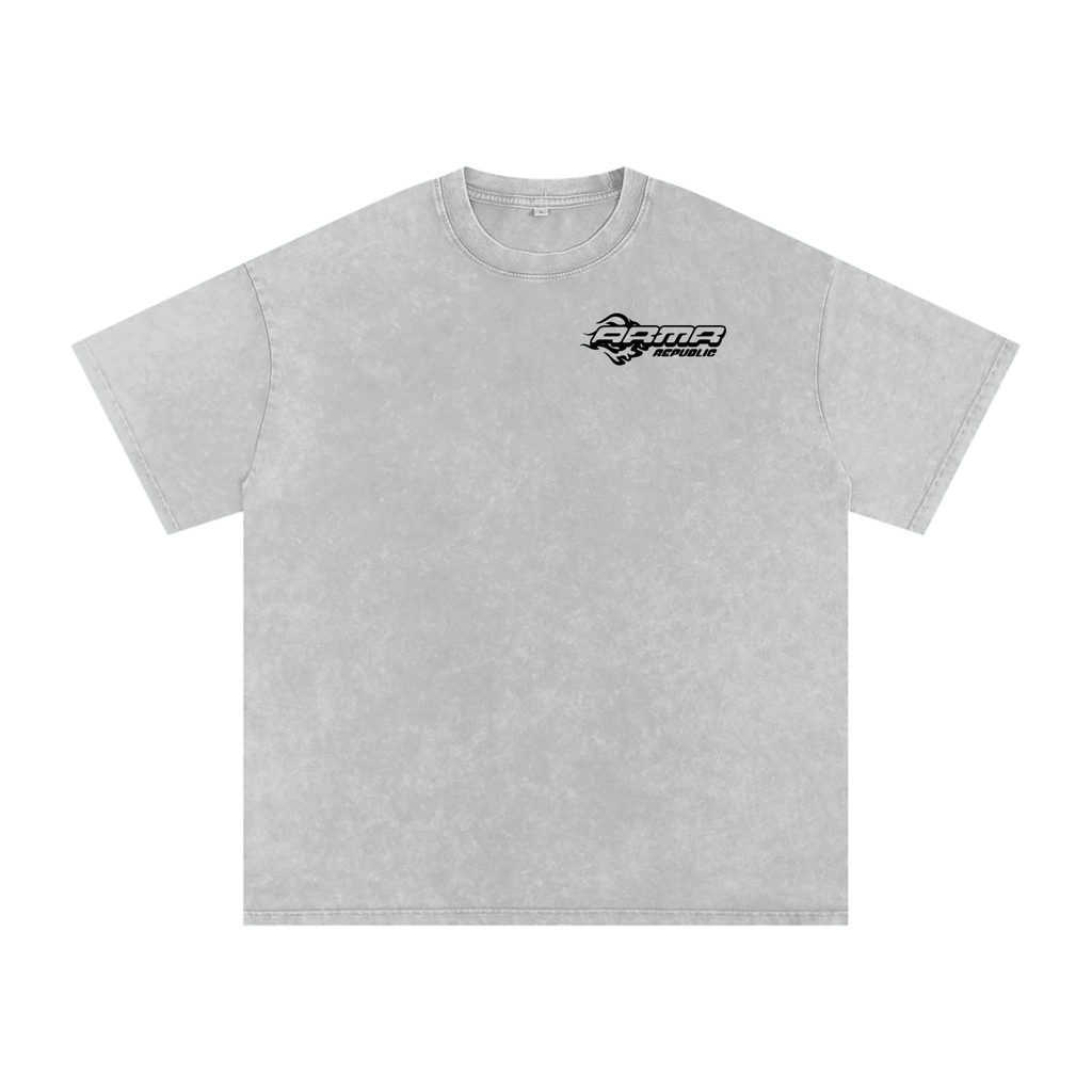Snow Washed Oversized Cotton T-Shirt