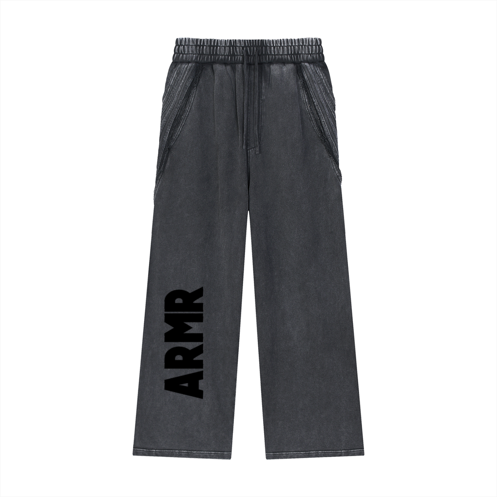 Snow Washed Tape Raw Edge Sweatpants